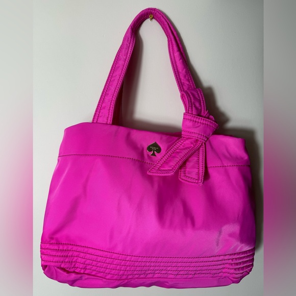 Kate Spade Nylon shoulder bag in bright pink. EUC - Picture 7 of 16